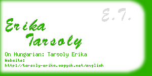 erika tarsoly business card